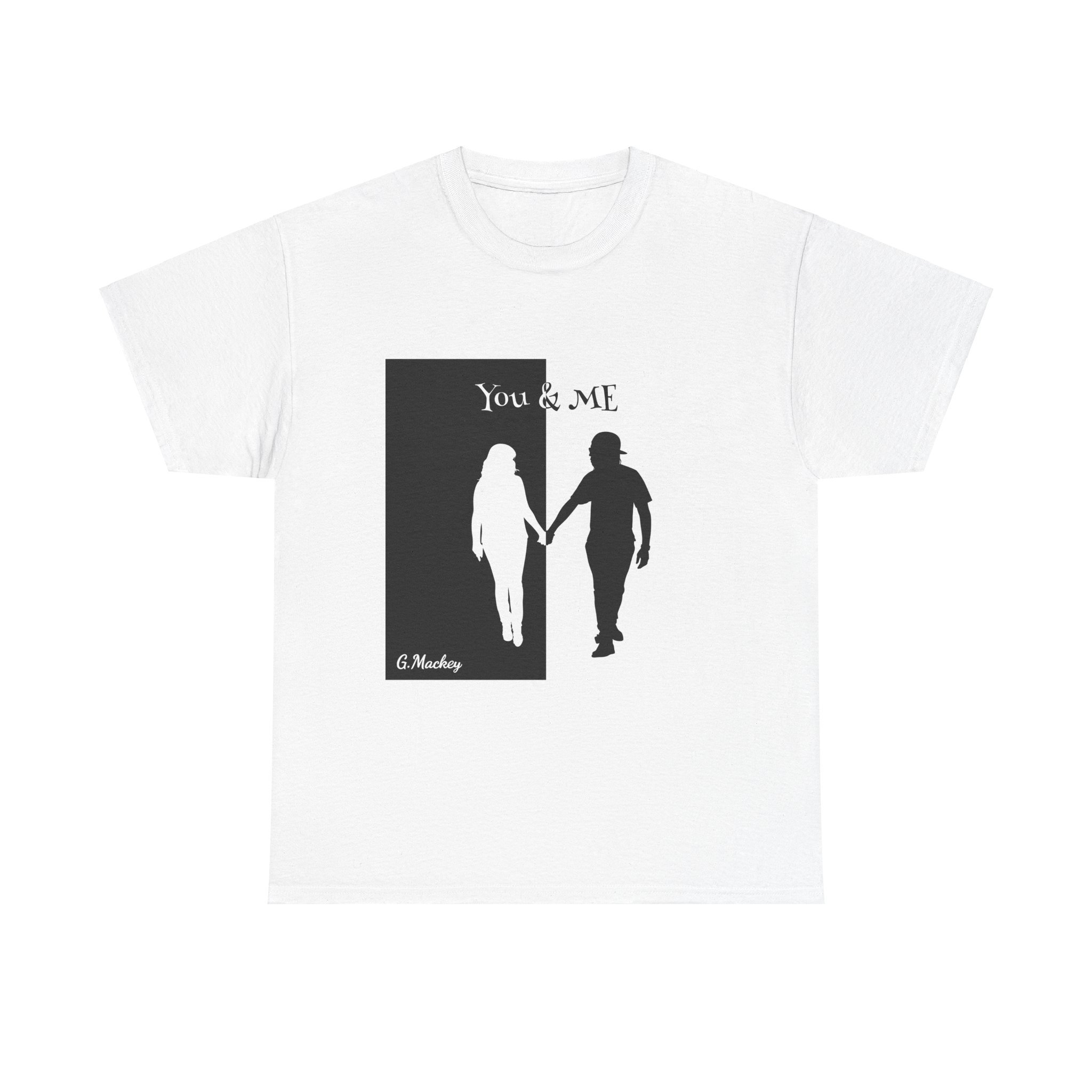 You & Me Couple Tee - Unisex Heavy Cotton Tee for Love, Romance, and Music Lovers